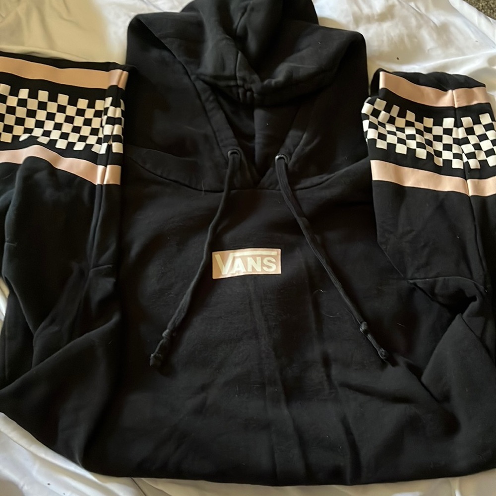 Black and pink vans hoodie
